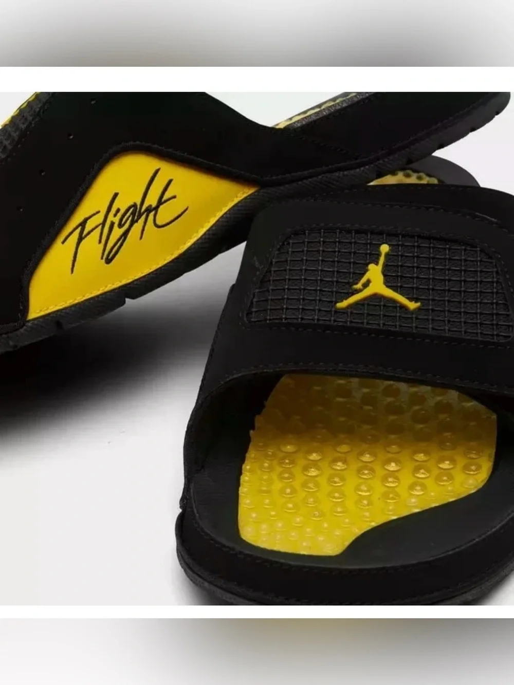 Nike Jordan Hydro IV Retro Slides Sandals tour Yellow Mens Size 11 US NEW